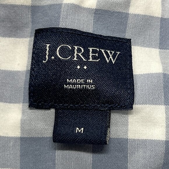 J Crew Button Down Shirt Mens Medium Blue Plaid Long Sleeve Cotton - Picture 5 of 6